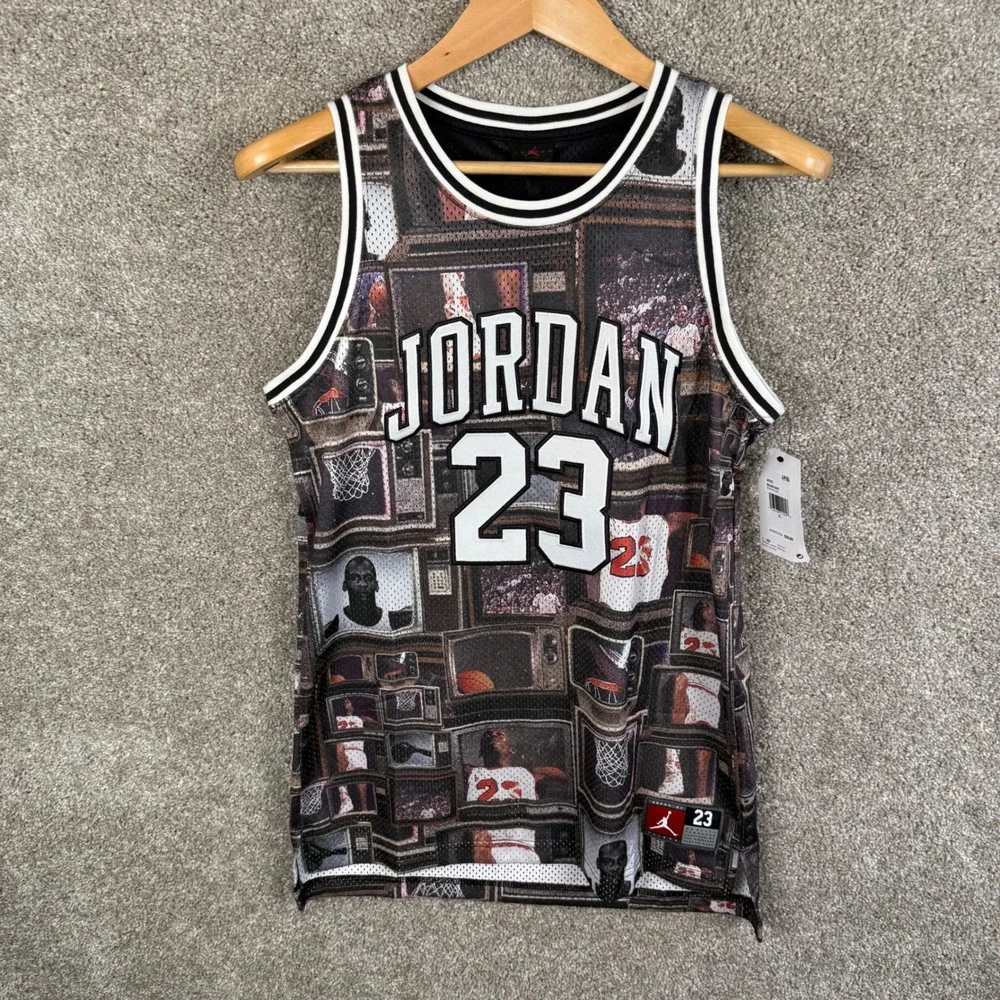 Jordan 23 Graphic Jersey Youth XL Smoke Gray Basketball Michael Jordan Retro NEW